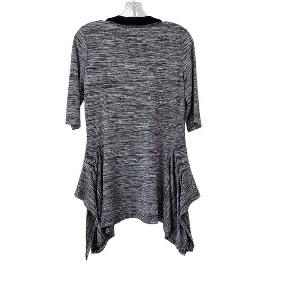 Dzhavael Couture Asymmetrical Tunic Top Size M Boho Lagenlook Grunge Edgy Dark - Picture 8 of 8